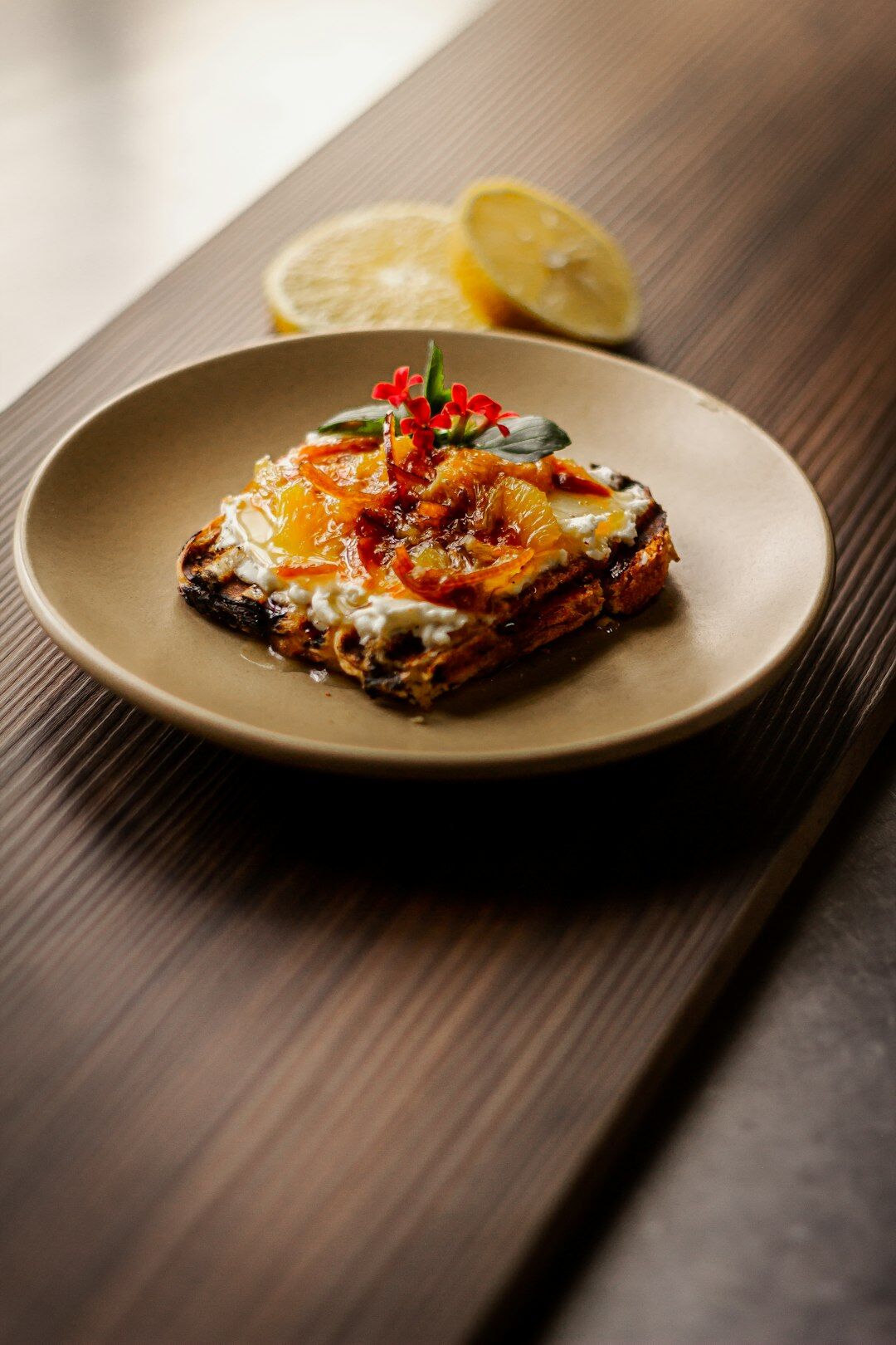 grilled zucchini slices on plate