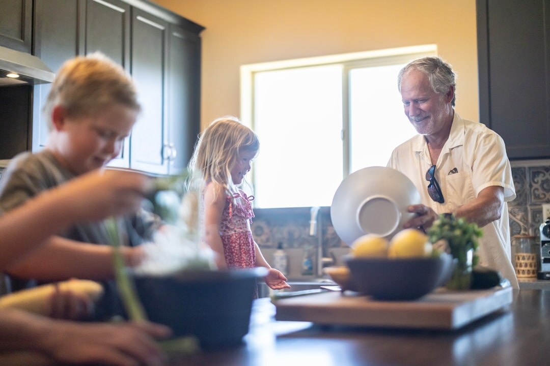 home kitchen with fresh ingredients