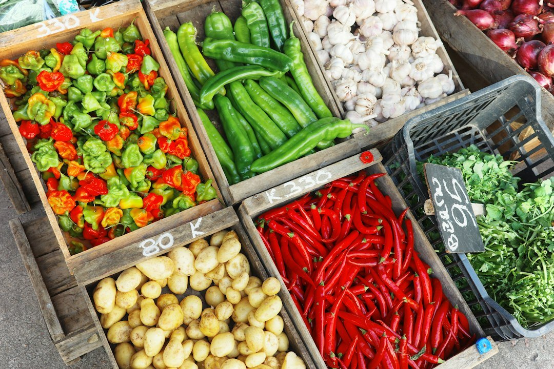 fresh herbs and vegetables
